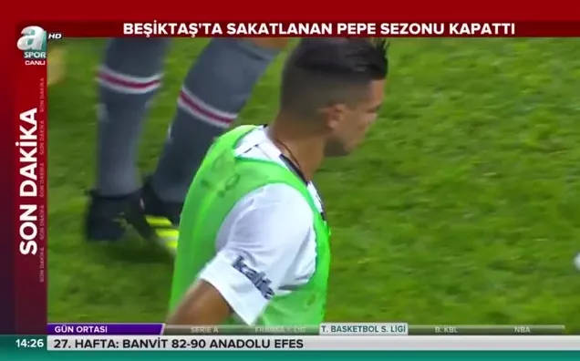 Beşiktaş'ta Pepe sezonu kapattı