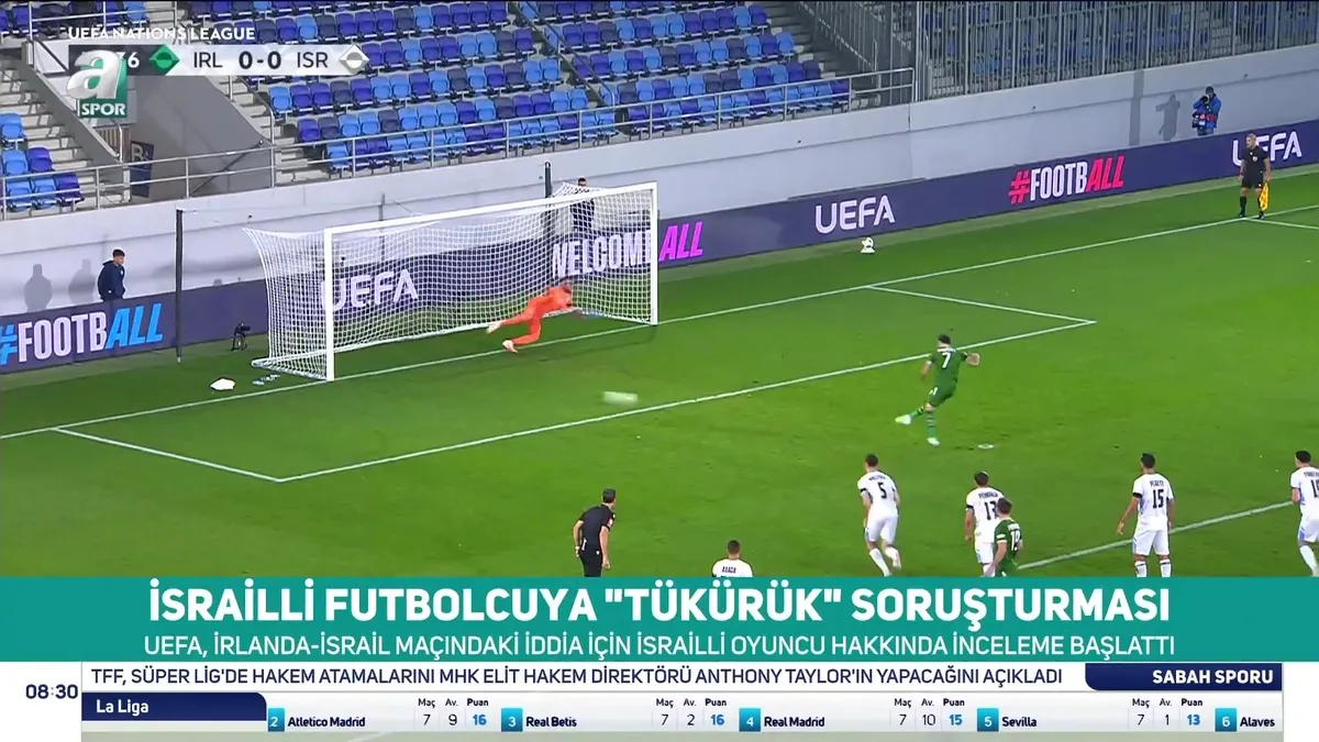 UEFA'dan israilli futbolcuya tükürük soruşturması!