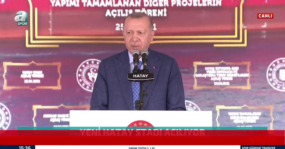 Başkan Erdoğan Yeni Hatay Stadı'nın açılışında konuştu!