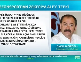 Trabzonspor'dan Zekeriya Alp'e tepki