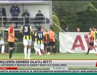 Gençlerin derbisi olaylı bitti