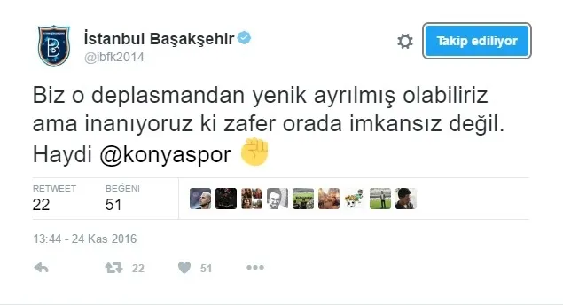 Başakşehir'den Konyaspor'a destek - 1