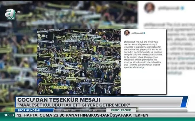 Cocu'dan teşekkür mesajı