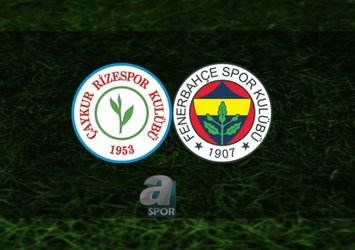 F.Bahçe'nin Rizespor maçı 11'i belli oldu!