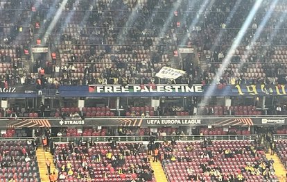 Fenerbahçe taraftarı Filistin’i unutmadı! İşte açılan pankartlar
