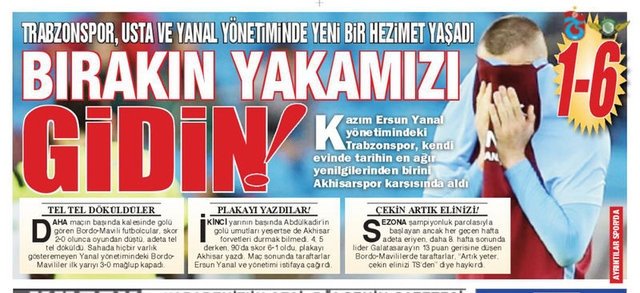 Trabzonspor’a yerel basından ağır eleştiri