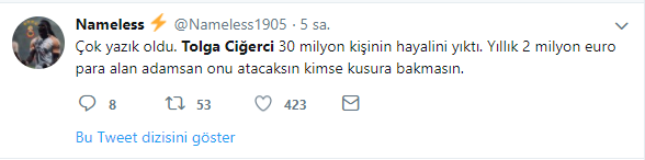 Seni affetmeyeceğim Tolga!