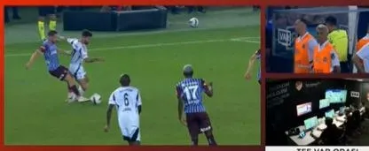 Trabzonspor'da Edin Visca kırmzı kartla oyun dışında kaldı! İşte o pozisyon - 1