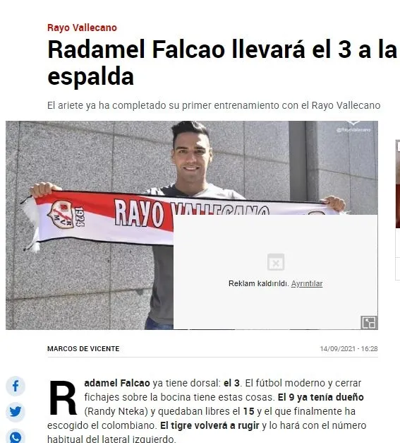 Son dakika spor haberi: Radamel Falcao'dan sürpriz tercih! Forma numarası herkesi şaşırttı - 1