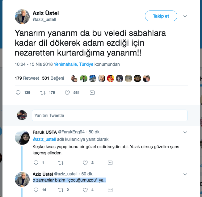 18 yıl sonra gelen itiraf