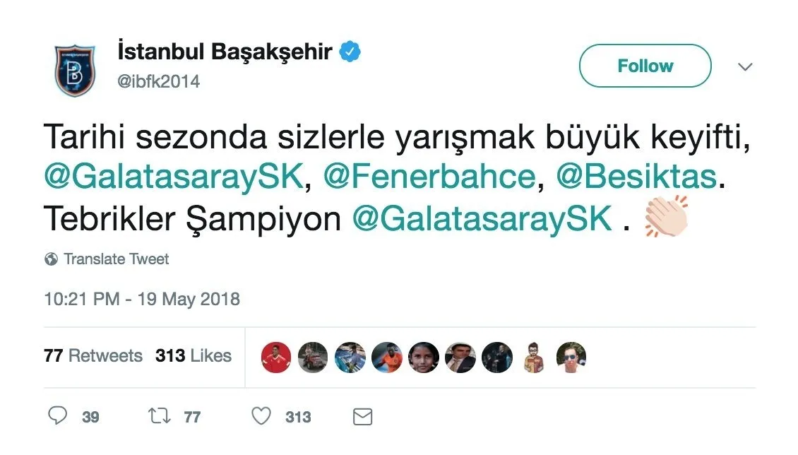 Medipol Başakşehir: Sizlerle yarışmak büyük keyifti - 1