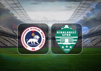 Kahramanmaraş İstiklal Spor - Kırklarelispor maçı canlı izle! (Nesine 2. Lig)