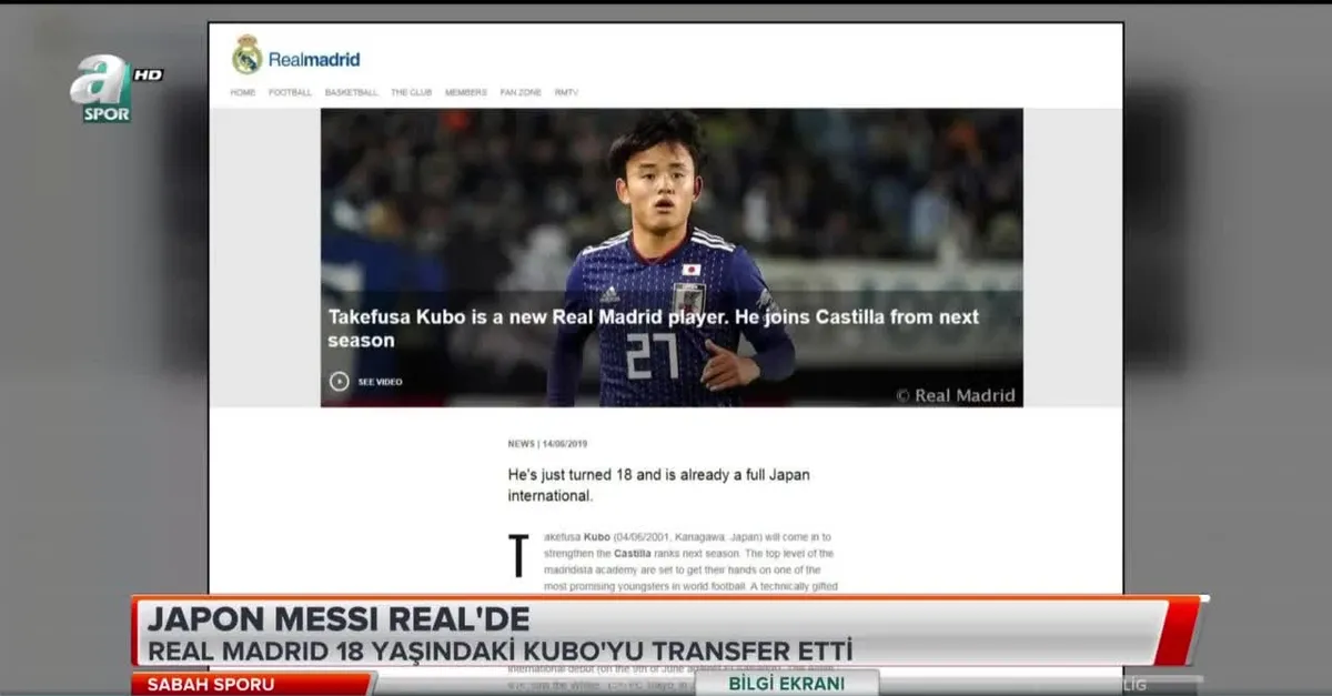 Japon Messi Real Madrid'de
