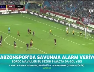 Trabzonspor'da savunma alarm veriyor