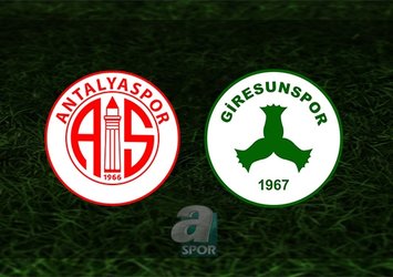 Antalyaspor - Giresunspor maçı saat kaçta?
