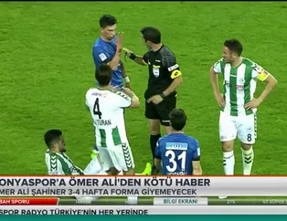 Konyaspor'a Ömer Ali'den kötü haber