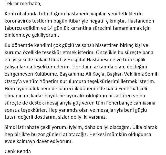 Corona virüse yakalanan Cenk Renda'dan mesaj! Cenk Renda kimdir? - 1