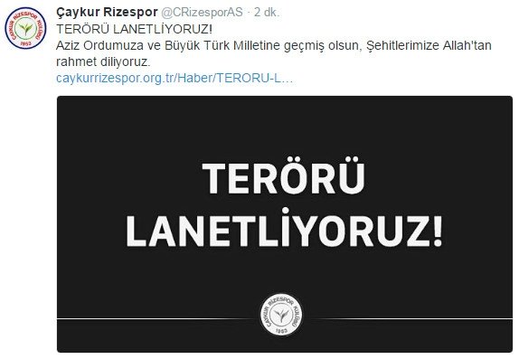 Kayseri’deki patlamaya spor dünyası böyle tepki gösterdi