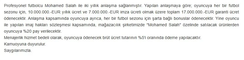 Trabzonspor'dan Muhammed Salah transferinin maliyetini açıkladı! - 1