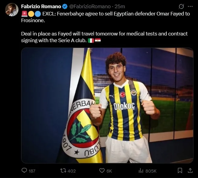 Fenerbahçe'de ilk ayrılık gerçekleşiyor! İtalyan kulübüyle anlaşmaya vardığı duyuruldu - 1