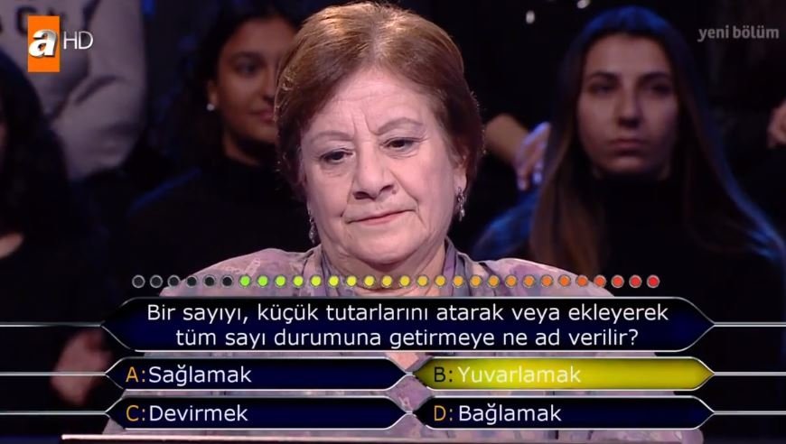 Kim Milyoner Olmak İster 788. son bölüm soru ve cevapları 26 Kasım 2018