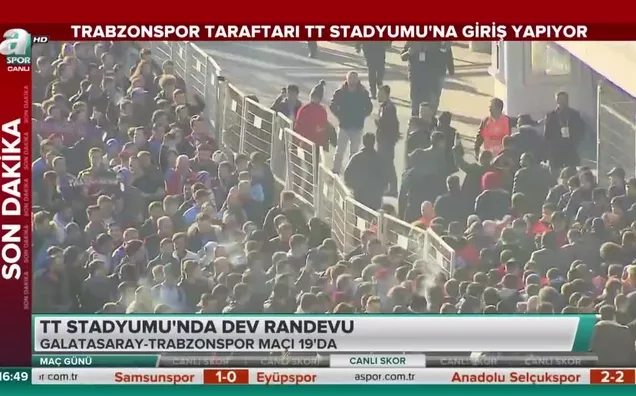 Trabzonspor taraftarı stada giriş yaptı