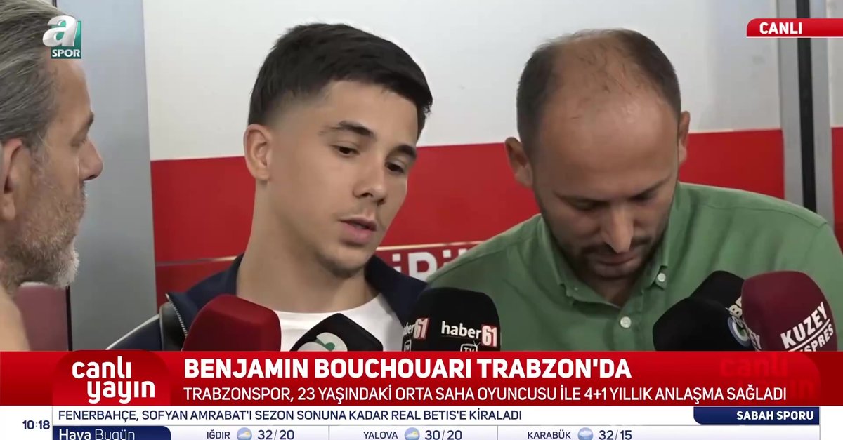 Trabzonspor'un yeni transferi Bouchouari şehre ayak bastı!