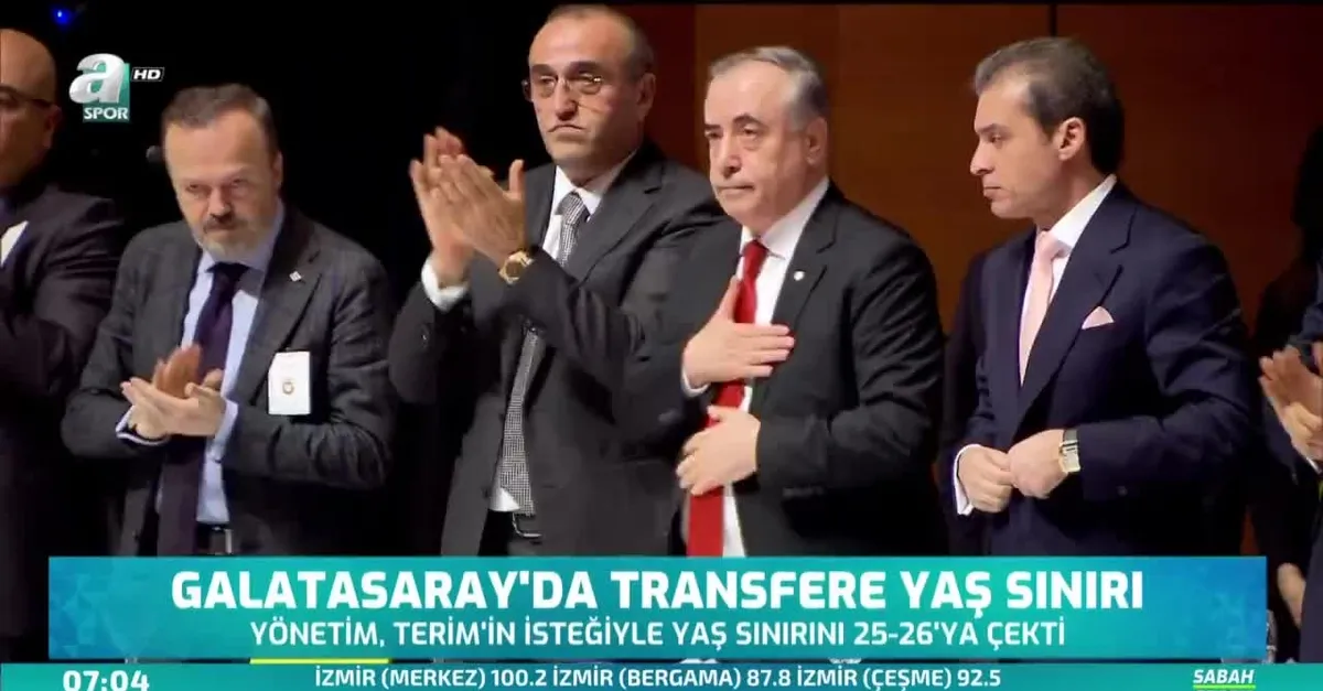 Galatasaray'da transfere yaş sınırı