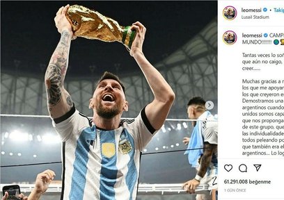 Messi’nin fotoğrafı rekor kırdı!