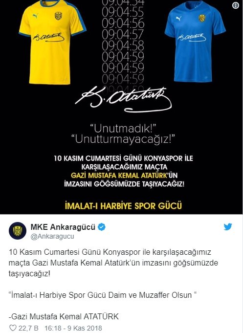 Spor Camiasından 10 Kasım Mesajları