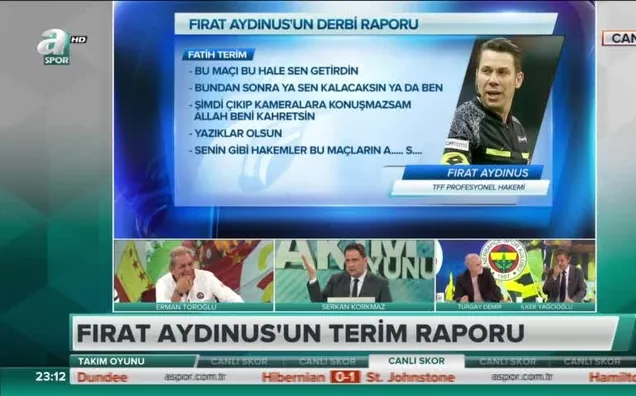 İşte Aydınus'un derbi raporu