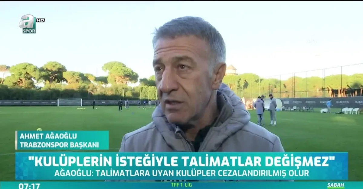 Ahmet Ağaoğlu: Kulüplerin isteğiyle talimatlar değişmez