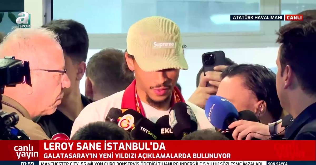 Leroy Sane İstanbul'a geldi! İşte o görüntüler...