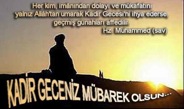 2017 yılı resimli Kadir Gecesi mesajları