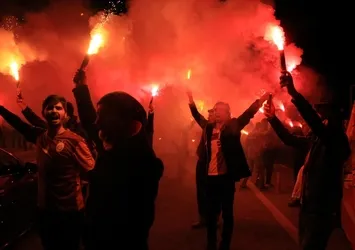 Galatasaray'a coşkulu karşılama