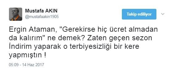 Ergin Ataman gitti sosyal medya sallandı