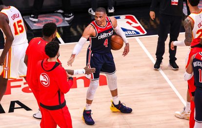 Son dakika spor haberi: Washington Wizards forması ile Russell Westbrook NBA tarihinin ’triple double’ rekorunu kırdı!