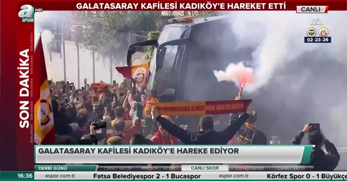 Galatasaray kafilesi stada hareket etti