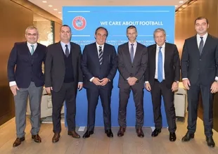 TFF'den UEFA Başkanı Ceferin'e ziyaret