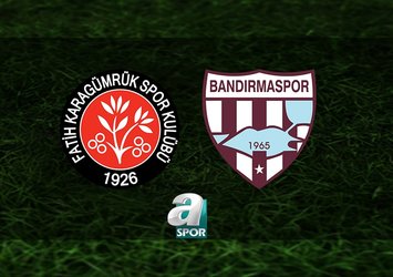Fatih Karagümrük-Bandırmaspor | 11'ler açıklandı!