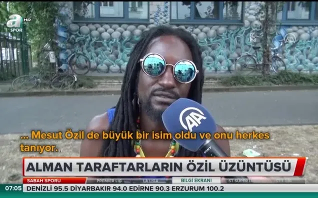 Alman taraftarların Mesut Özil üzüntüsü