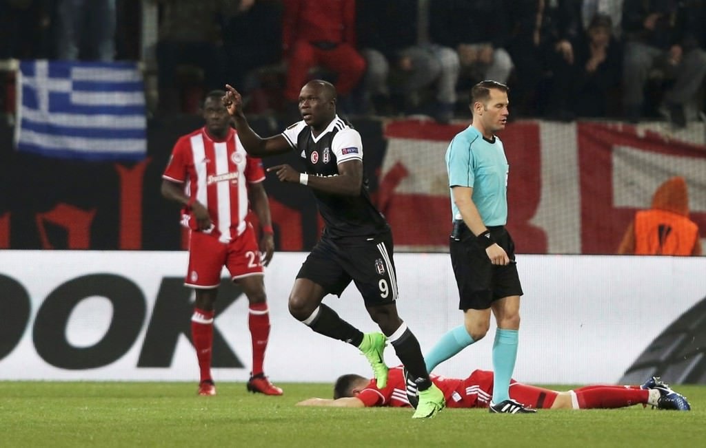 Olympiakos - Beşiktaş maçından kareler