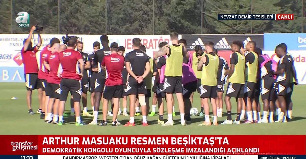 Beşiktaş'ın yeni transferi Arthur Masuaku ilk idmanında!