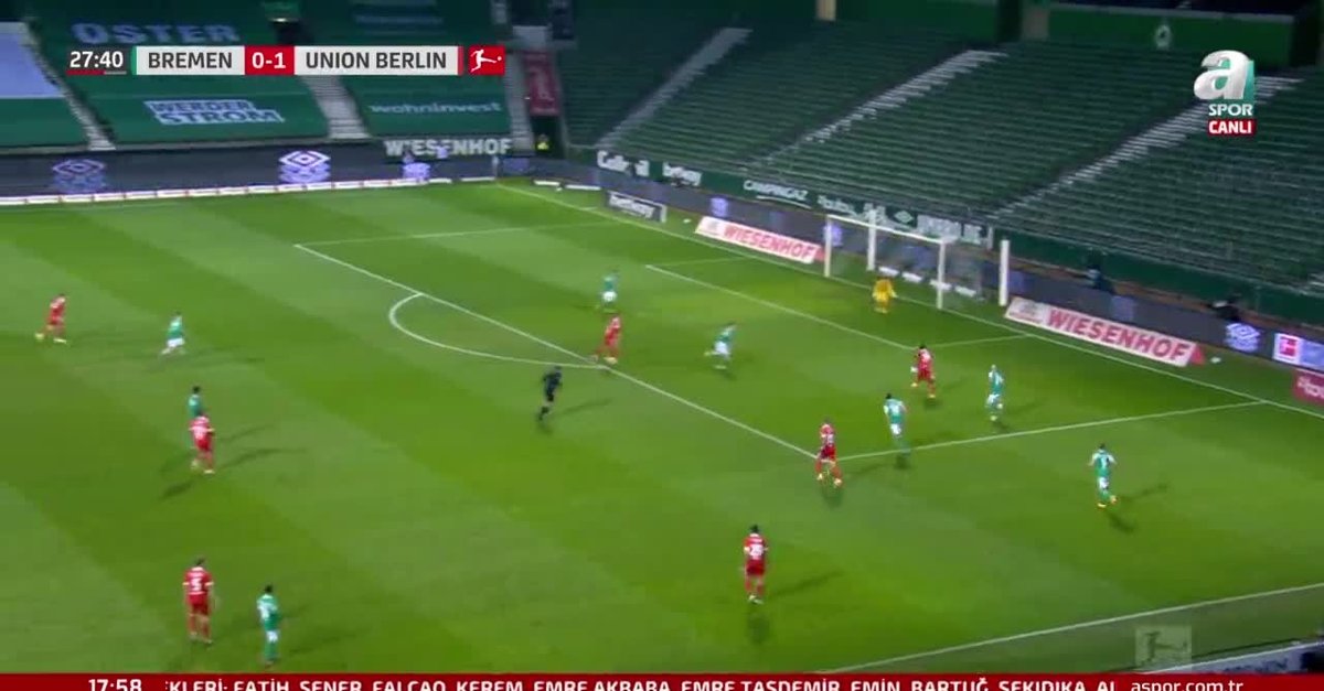 GOL | Werder Bremen 0-2 Union Berlin