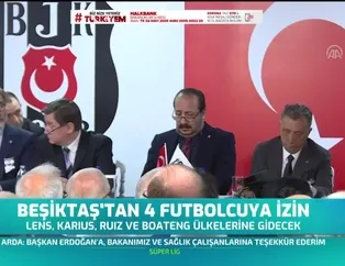 Beşiktaş'tan 4 futbolcuya izin