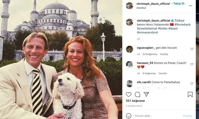 Christoph Daum sosyal medya hesabından paylaşımda bulundu - 1
