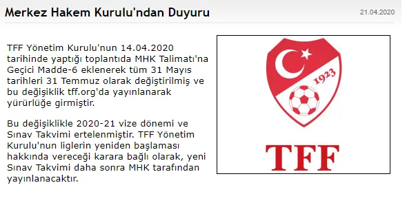 MHK talimatta değişiklik yapıldığını açıkladı! - 1