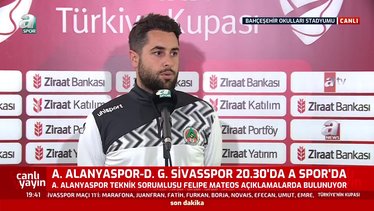 Felipe Sanchez Mateos Alanyaspor - Sivasspor maçı öncesi konuştu! "Bu seviyelerde..."