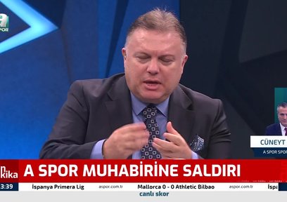 Galatasaray - Beşiktaş derbisi sonrası A Spor Muhabiri Emre Kaplan'a çirkin saldırı