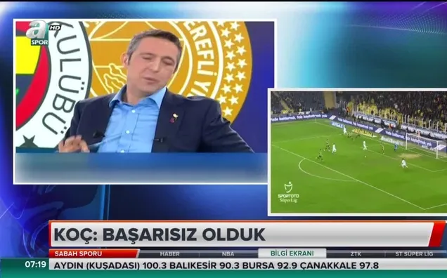 Ali Koç: "Başarısız olduk"
